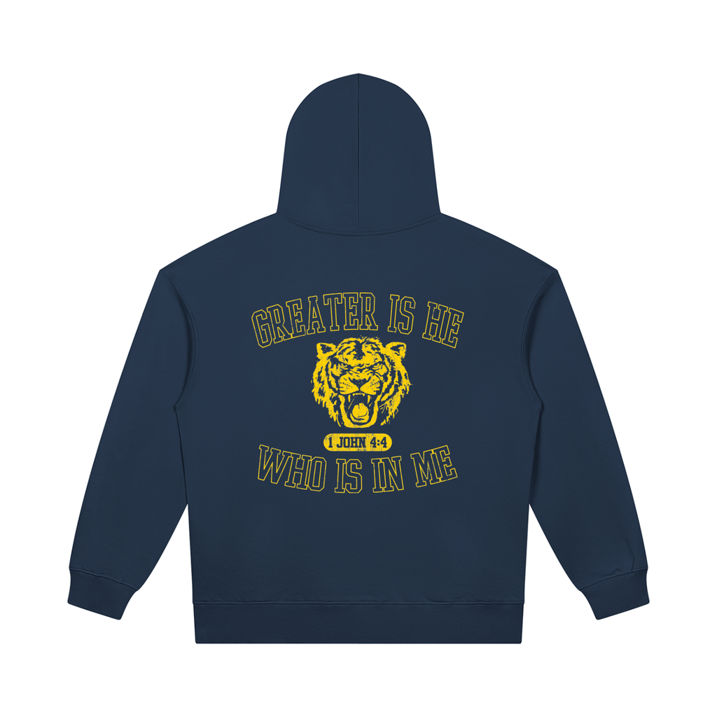 Greater is He [Heavyweight Pullover Hoodie]