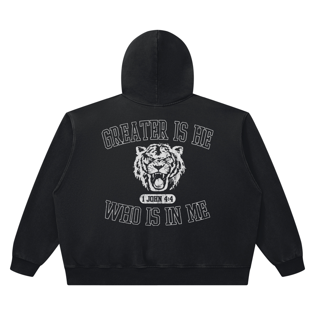 Greater Is He [Heavyweight Vintage Hoodie]