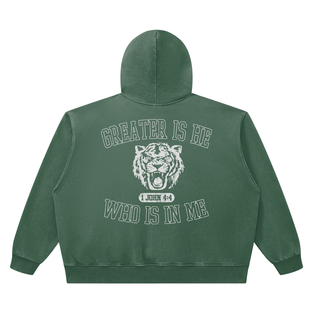 Greater Is He [Heavyweight Vintage Hoodie]