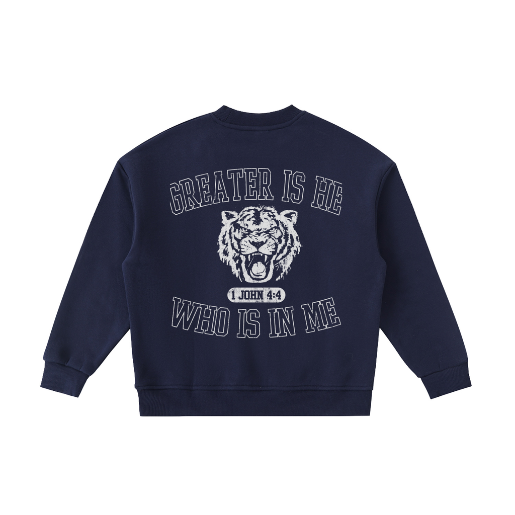 Greater is He [Fleece Kids' Crewneck Sweatshirt]