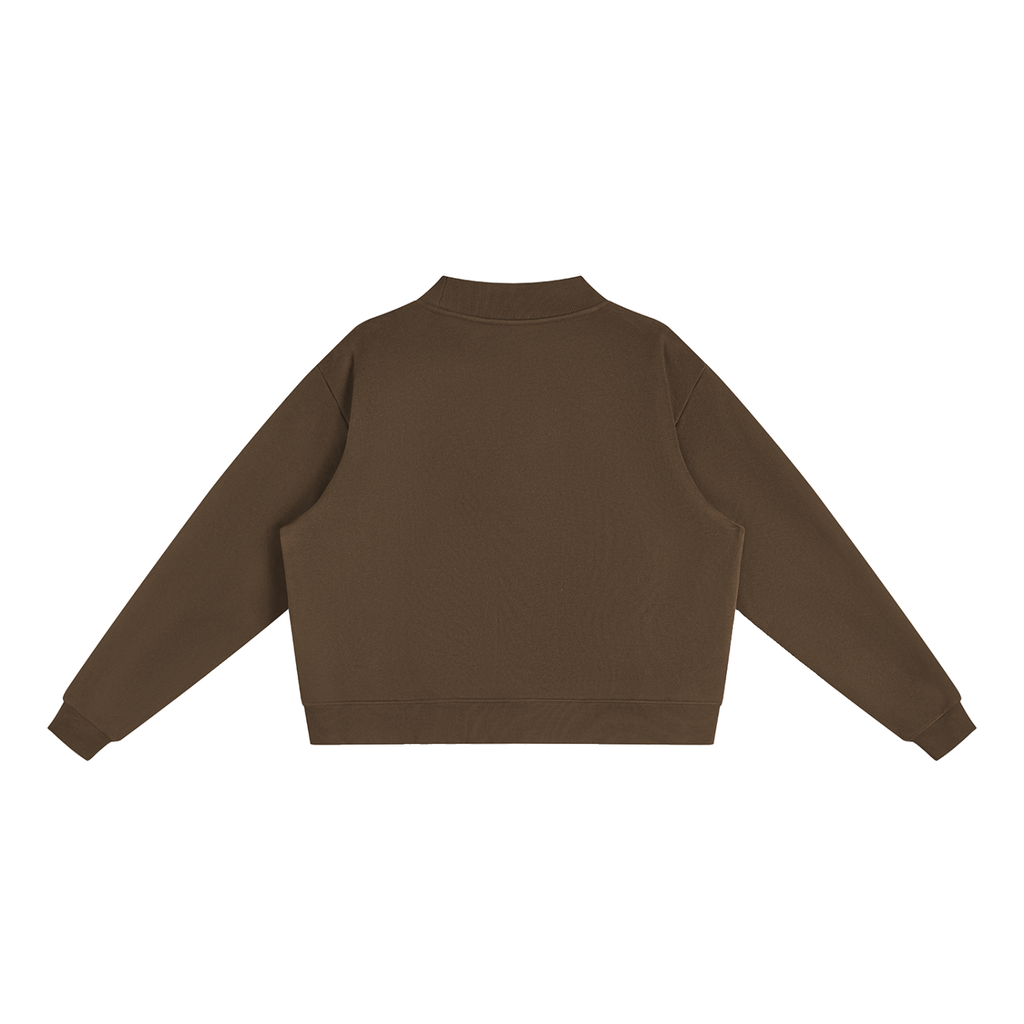 Until Then Essential Fleece Mock-Neck Crew